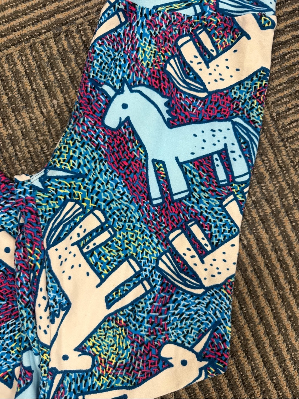 NEW LuLaRoe OS Leggings Blue Pink Unicorn